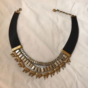 Stella and Dot leather reversible necklace